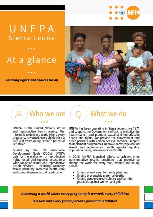 UNFPA Sierra Leone UNFPA Sierra Leone At a glance